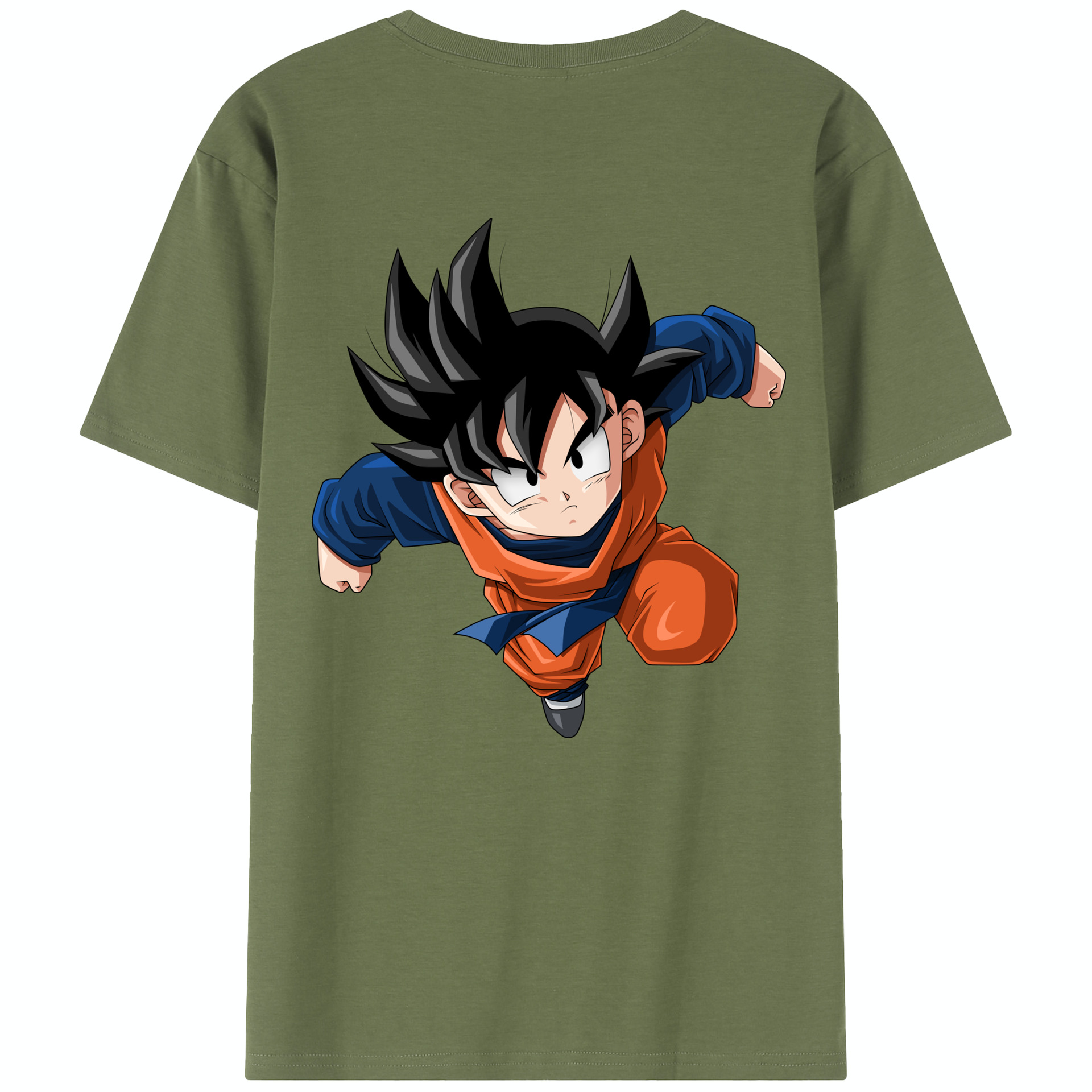 （画像用） ドラゴンボール 孫悟空（そん ごくう）Son Goku カカロット DRAGON BALL Kakarotto 綿100％半袖Tシャツ（背面プリント）